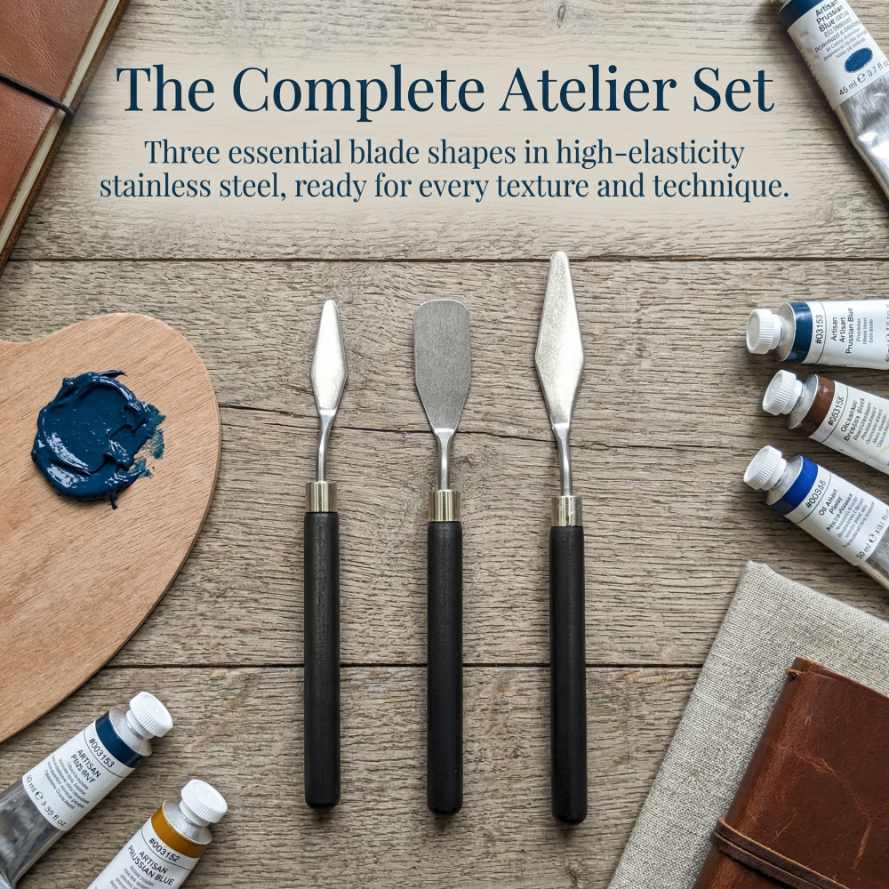 Drawknife Blade - 3Pcs Professional Palette Knife Set, Stainless