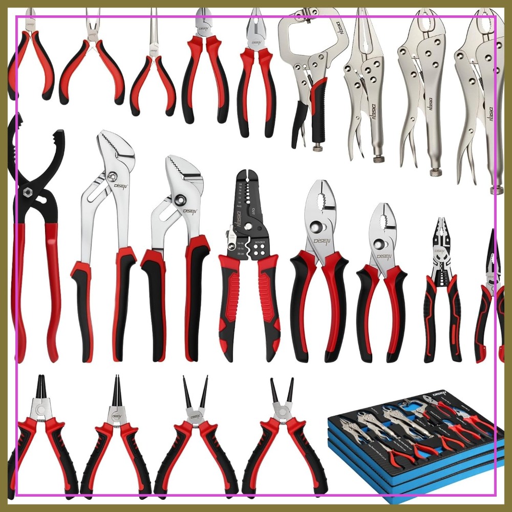 21 Pc Pliers Set with EVA Tray - Woodworking Gift Ideas review and price