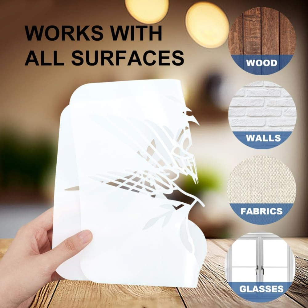 Wolf Moon Stencil 11.8x11.8inc - Woodworking Crafts review and price