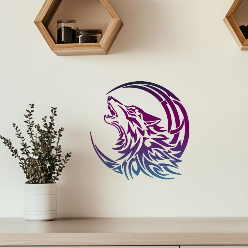 Wolf Moon Stencil 11.8x11.8inc - Woodworking Crafts review and price