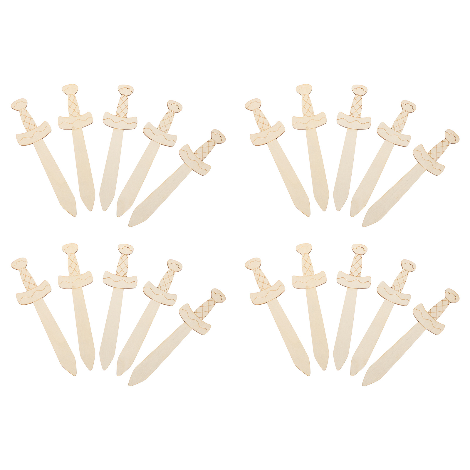 20Pcs Unfinished Wooden Swords - Woodworking Crafts review and price