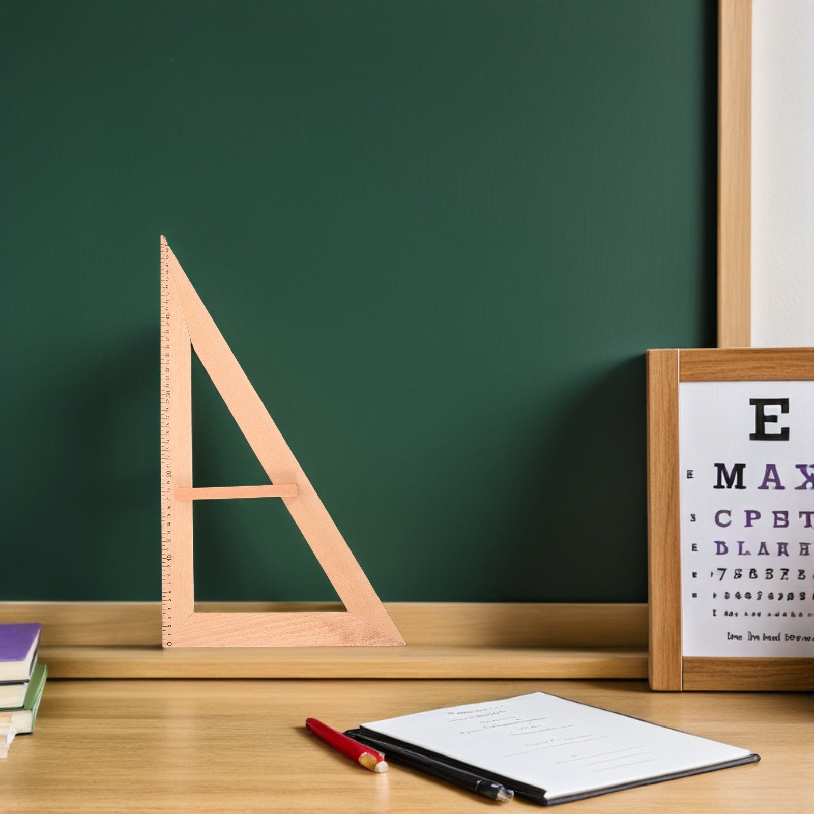 2Pcs Wooden Triangle Ruler Tea - Woodworking Crafts review and price