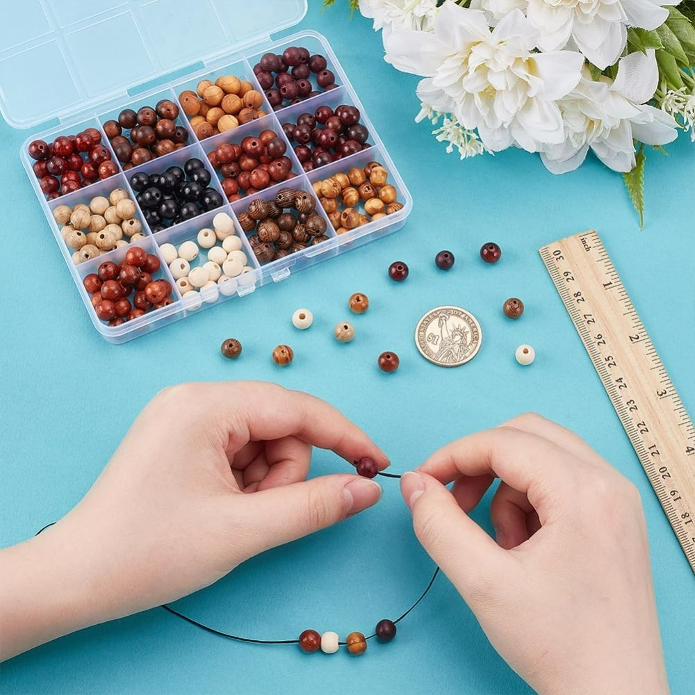 240Pcs 12 Colors Wood Round Be - Woodworking Crafts review and price