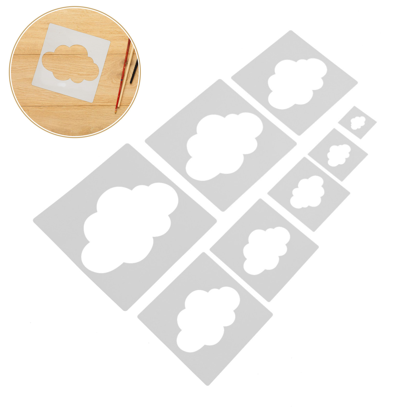 8Pcs Plastic Cloud Stencil Tem - Woodworking Crafts review and price