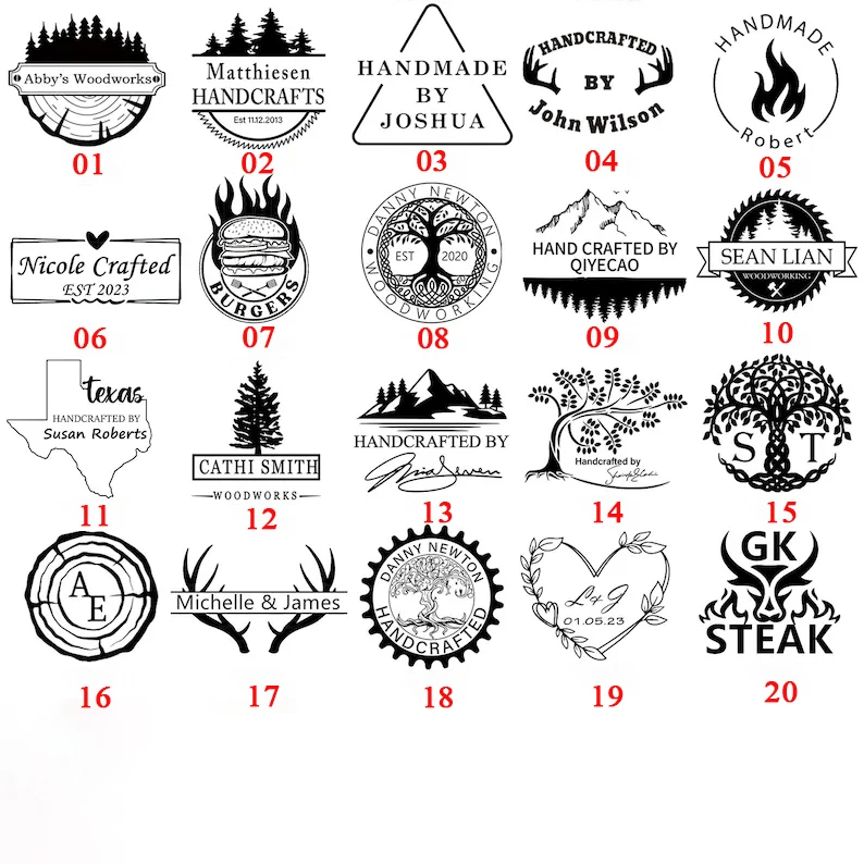 Custom Branding Iron for Food  - Woodworking Logo Design Free review and price