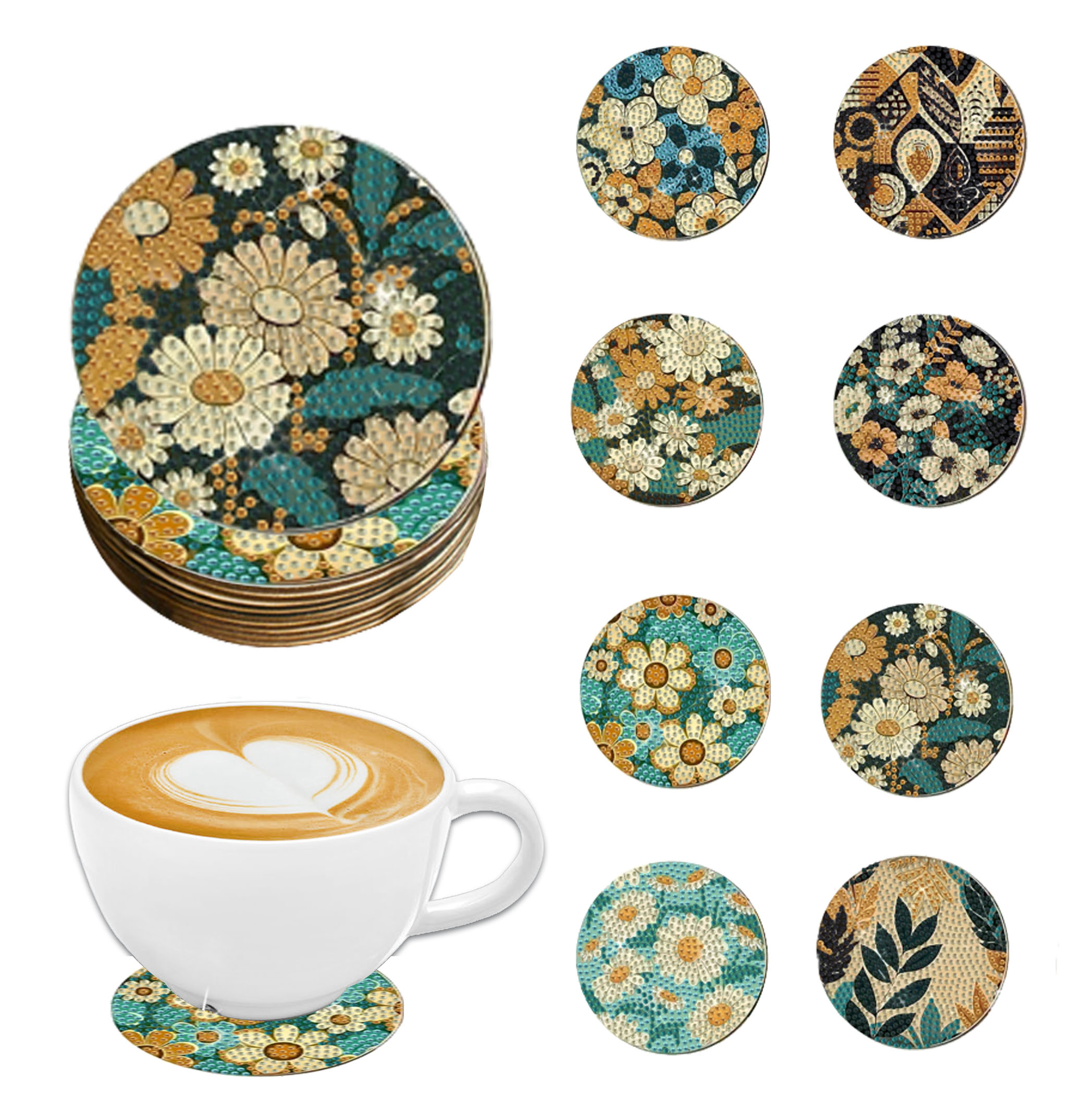 8 pieces DIY diamond Painting  - Woodworking Crafts review and price